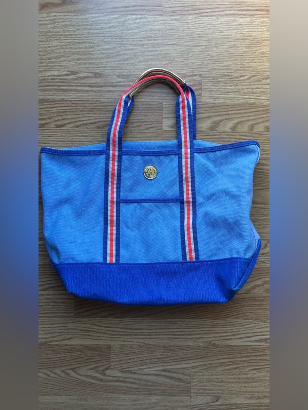 Lilly Pulitzer Mercato Tote in Blue Peri Shopping Travel City Beach Work Bag